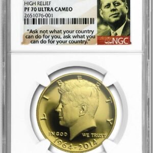 2014-W 3/4 oz Gold Kennedy Half Dollar Commem PF-70 NGC