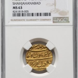 India Mughal AH1168/2 Gold Mohur Alamgir II Shahjahanabad - NGC MS63 - Rare