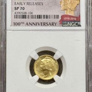 2016 W Mercury Dime 10C Gold Commemorative 1/10th Oz NGC SP70 Early Releases
