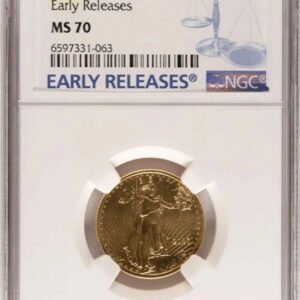 1/4 oz American Gold Eagle MS70 (Random Year, Varied Label, PCGS or NGC)