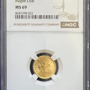 2015 Canadian Maple Leaf NGC MS69 1/10th oz Gold