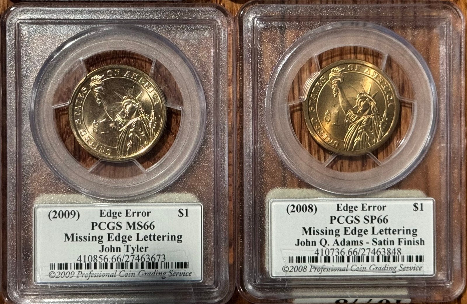 8x Presidential $1 Error Coins – Missing Edge Lettering – PCGS NGC MS66 MS67 LOT - Image 5