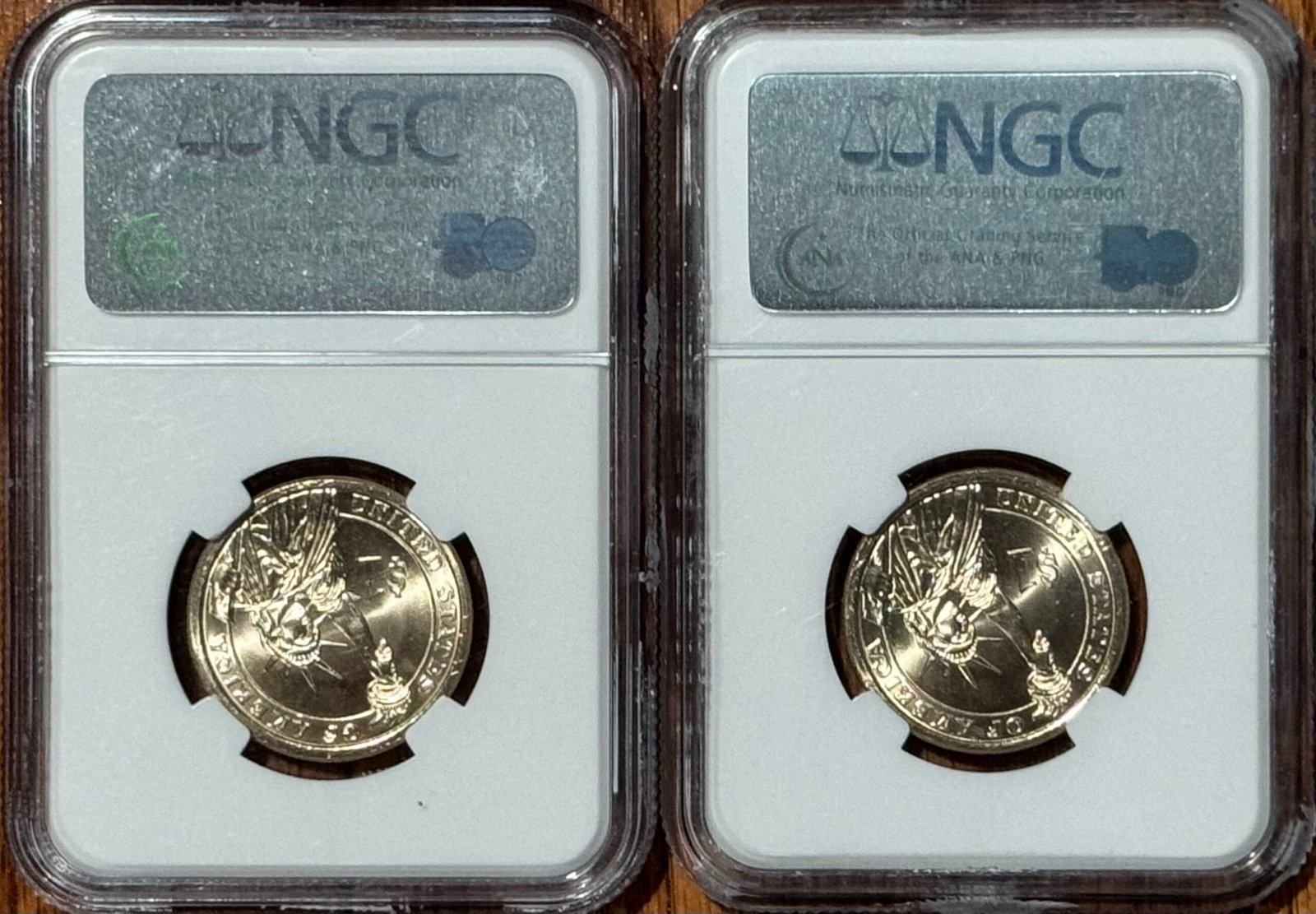 8x Presidential $1 Error Coins – Missing Edge Lettering – PCGS NGC MS66 MS67 LOT - Image 7