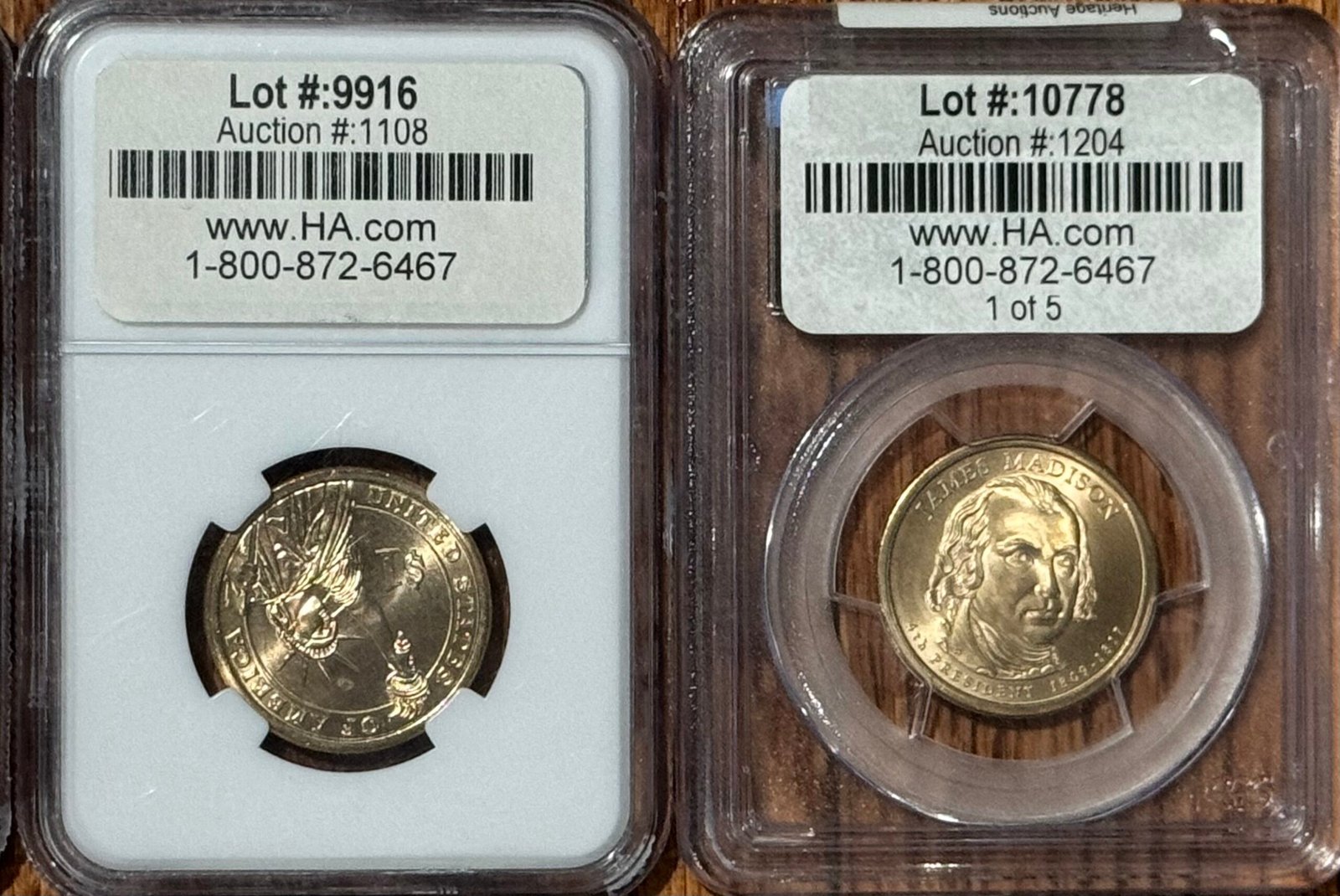 8x Presidential $1 Error Coins – Missing Edge Lettering – PCGS NGC MS66 MS67 LOT - Image 8