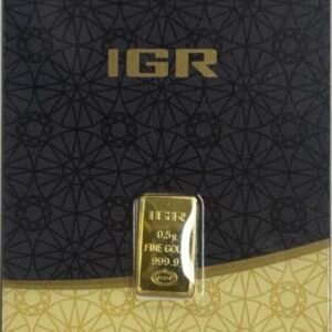 IGR Gold Bar .5 gram 1/2 Gram Gold Refinery - 999.9 Fine Sealed Assay