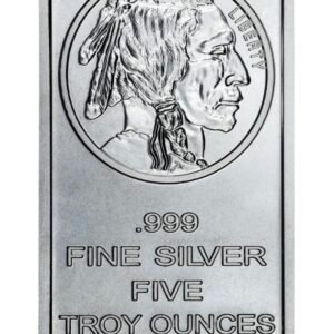5 Troy oz Buffalo .999 Fine Silver Bar Sealed