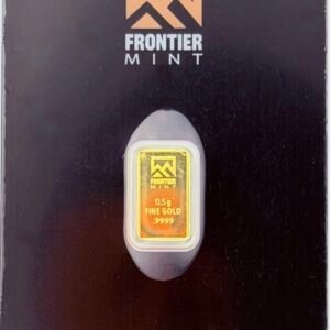 Frontier Mint 1/2 gram Gold Bar in Plastic Assay Card