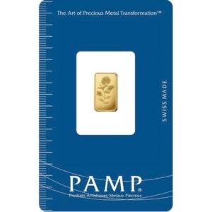 1 gram Gold Bar - PAMP Suisse - Rosa - 999.9 Fine in Sealed Assay