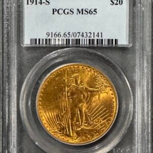 1914-S $20 Saint-Gaudens Double Eagle PCGS MS65