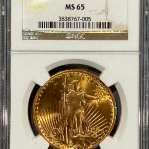 1914 S $20 St. Guadens Double Eagle NGC MS 65, Clean Bright Coin!
